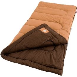 Coleman Dunnock 81x39 Inch Rectangle Sleeping Bag Orng/Brwn