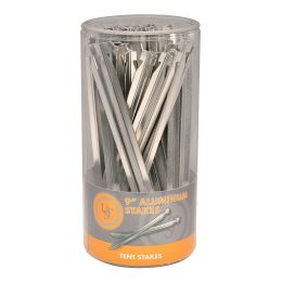 Aluminum Stake 9in, Sellinder 48-ct